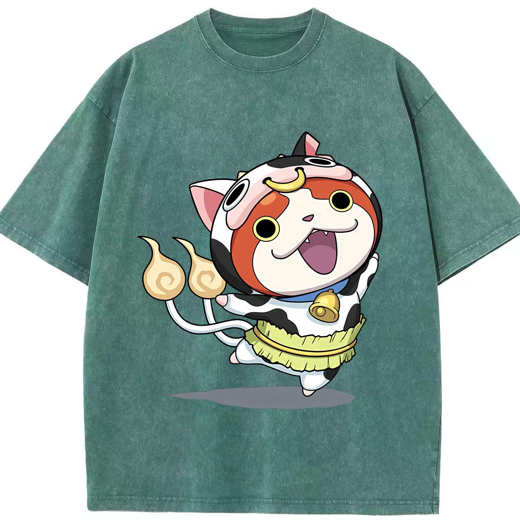 （画像用） 妖怪ウォッチ Yo-kai Watch 綿100% ヴィンテージ風 半袖Tシャツ（フロントプリント）
